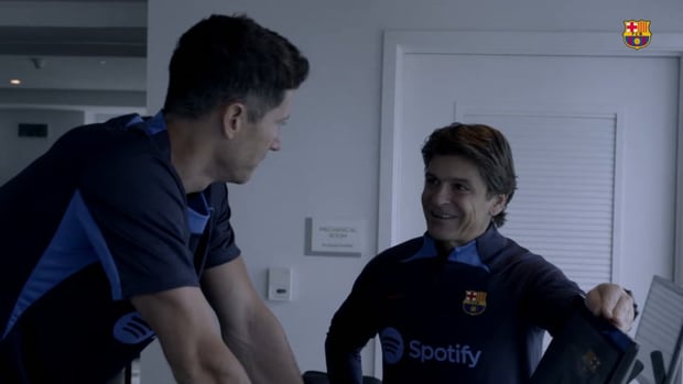 Behind the scenes: Lewandowski's gym session